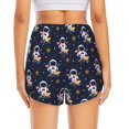 thumbnail image 4 of Uemuo Astronaut Surfing Pattern Women's Athletic Shorts High Waisted Running Shorts with Liner Pockets Gym Elastic Workout Shorts-Medium, 4 of 9