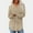 Beige, variant on Fesfesfes Fashion Women's Casual Blouses Solid V-Neck Styles with Hem Slits and Loose Fitting Featuring Button Details That Enhance Chaming(Beige,S)