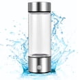 thumbnail image 2 of Hydrogen water bottle, portable hydrogen electrolysis water machine, hydrogen water generator, hydrogen rich water glass family travel health cup 420ml, 2 of 11