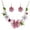 Multicolor, variant on Naierhg Multicolor Women Flower Rhinestone Inlaid Pendant Necklace Earrings Jewelry Set Multicolor