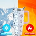 thumbnail image 2 of 40 oz Pig Tumbler with Handle and Straw, Travel Mug Water Bottle, Stainless Steel Insulated Cup with Lid and Straw, Birthday Christmas Gifts, 2 of 6