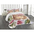 thumbnail image 3 of Ambesonne Colorful Quilted Bedspread Set 3 Pcs, Bear with Flowers, King Size, Multicolor, 3 of 5