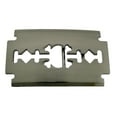 thumbnail image 1 of Razor Blade Belt Buckle Barber Shop Silver Metal Gothic Tattoo Halloween Costume, 1 of 2