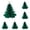 Green,5Pc, variant on 1Pc Christmas 3D Honeycomb Paper Ornaments, Hanging Tree Paper Decorations, Foldable Paper Snowflake Hanging Decor, Winter Holiday Ceiling Hangings, Xmas Paper Craft Party Supplies