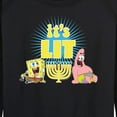 thumbnail image 3 of SpongeBob SquarePants - It's Lit Hanukkah - Women's Lightweight French Terry Long Sleeve Shirt, 3 of 6