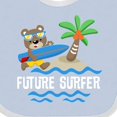 thumbnail image 4 of Inktastic Surfing Future Surfer Bear Boys or Girls Baby Bib, 4 of 4