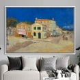 thumbnail image 3 of Home Decor Art Canvas, Reproduction Poster, Oil Painting Print, The Yellow House, Street Landscape Poster, Famous Canvas Decor, Canvas Wall Decor - Black Framed, 3 of 9