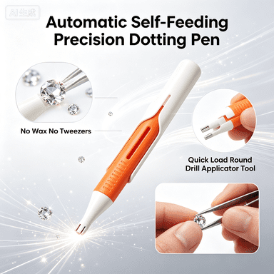 Automatic Diamond Painting Bead Dispenser Pen No Wax Needed Diamond Art Accessories Kit for DIY Crafts for Adults