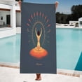 thumbnail image 4 of L Illumare Vibrant Beach Towel - Glowing Design Perfect for Poolside Travel & Bathing Soft & Absorbent Fabric, 4 of 6