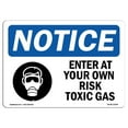thumbnail image 1 of SignMission OS-NS-A-1218-L-12069 12 x 18 Po. OSHA Notice Sign - Entrer à Votre Risque Gaz Toxiques, 1 of 1