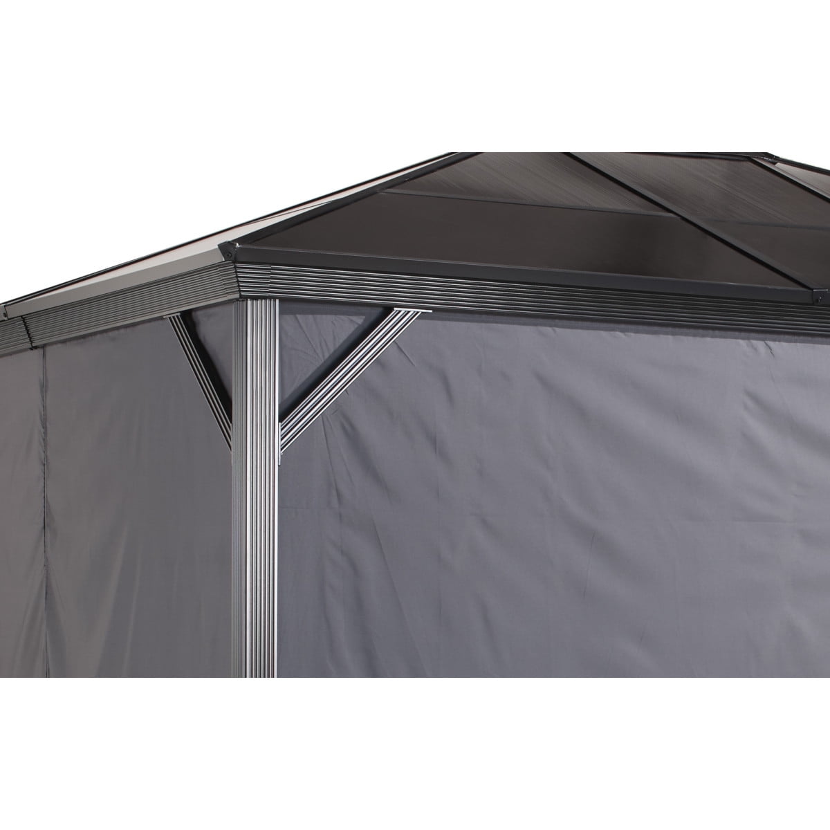Sojag Verona 10 x 10 x 6 ft Grey Curtains for Gazebo, Polyester