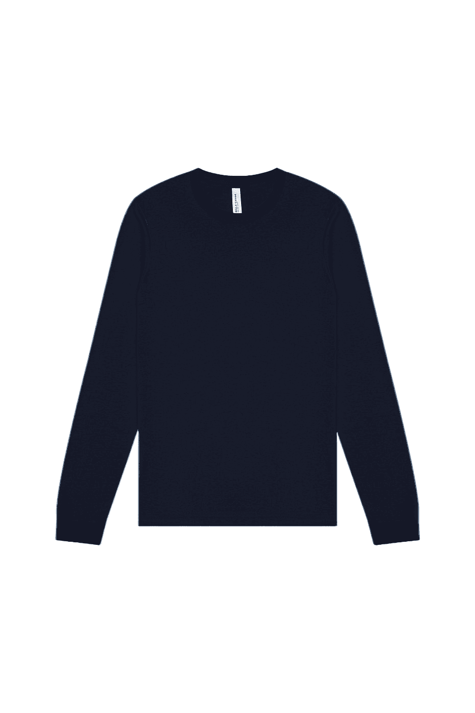 BELLA+CANVAS Adult Long Sleeve Personalized T-Shirt, Create Your Own Designs, Navy, XXL, Unisex