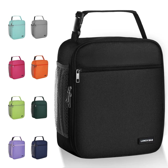 AYEANY Fiambrera Bolsa de almuerzo para hombres y mujeres Fiambrera Bolsas de almuerzo Bolsa de almuerzo aislada Fiambrera refrigerador (Negro)