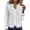 White, variant on WTOBBY Women's Solid Color Zipper Hooded Cardigan Long Sleeved Sweatshirt Jacket, Casual Streetwear Top with Front Pocket and Comfortable Loose Fit,Black L