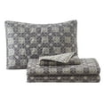 thumbnail image 2 of Mandala Lattice and Ironwork King 3-piece Quilt Set Grey, 2 of 3