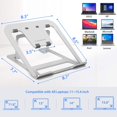 thumbnail image 2 of Support pour Ordinateur Portable Réglable Support Pliable pour Ordinateur Portable Support pour Chromebook Compatible avec MacBook Air Pro 1115.6 Pouces, HP, Dell, ASUS, 2 of 7