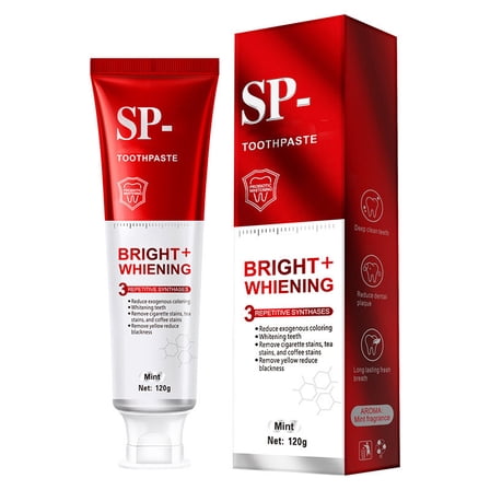 SP-8 Probiotic Whitening Toothpaste, SP8 Toothpaste for Teeth Whitening, Whitening Toothpaste for Deep Cleansing, Fresh Breath & Gum Care, 120 g per Tube