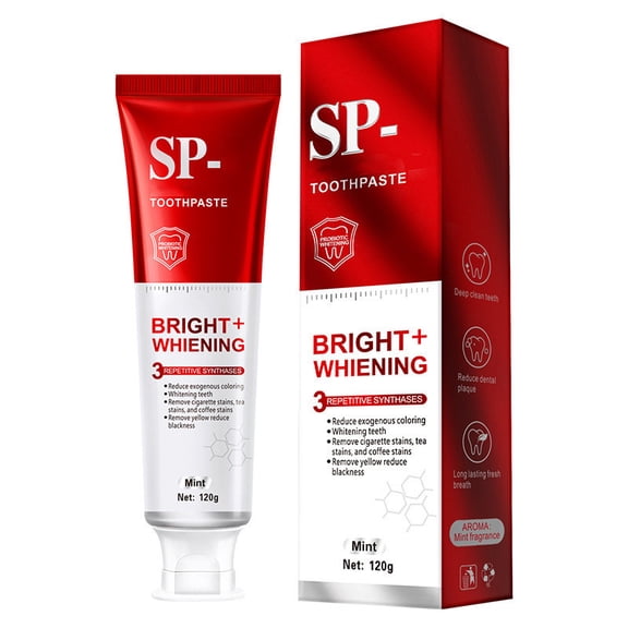 SP-8 Probiotic Whitening Toothpaste, SP8 Toothpaste for Teeth Whitening, Whitening Toothpaste for Deep Cleansing, Fresh Breath & Gum Care, 120 g per Tube
