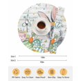 thumbnail image 6 of 15 Inch Round Placemats Set of 6, Happy Easter Non Slip Heat Insulation PP Table Mats, Spring Bunny Easter Eggs Floral Gray Wood Washable Place Mats for Kitchen Dining Party Table Decor, 6 of 7