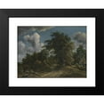 thumbnail image 2 of Meindert Hobbema 14x11 Black Modern Framed Museum Art Print Titled - Woodland Road (ca. 1670), 2 of 5