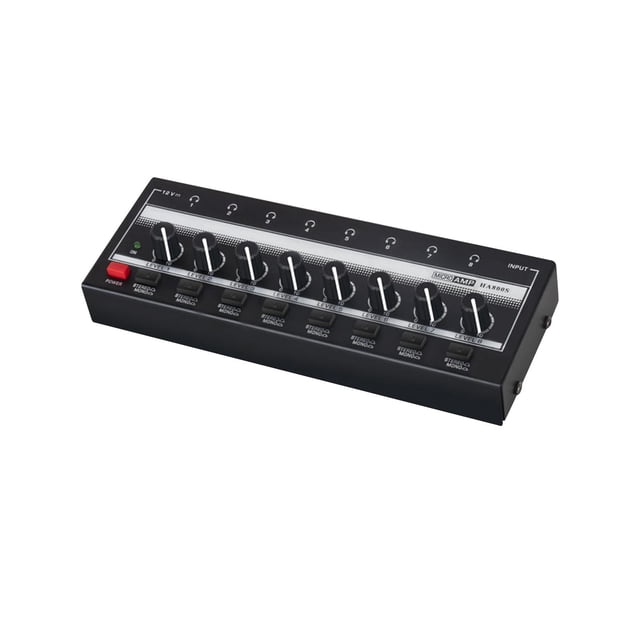 Amplificador de potencia para auriculares de 8 canales, divisor de auriculares , miniamplificador de auriculares con conector de salida de
