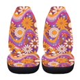 thumbnail image 5 of XYZCANDO Elastic Car Seat Covers Van SUV Truck, Breathable Thick Vehicle Seat Protector 2pcs Stretchy Cloth Daisy Musical Note, 5 of 10