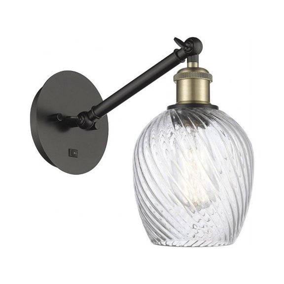 317-1W-BAB-G292-LED-Innovations Lighting-Caledonia - 1 Light Wall Sconce In Industrial Style-11.38 Inches Tall and 5.3 Inches Wide Black Antique Brass