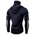 thumbnail image 4 of GrmtClth Usa Flag Hooded for Men Casual Long Sleeve Sun Protection Shirt Outdoor with Face Mask Clothing Fashion Tops Navy S, 4 of 4