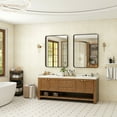 thumbnail image 2 of BEAUTYPEAK Bathroom Mirror 30x40 inch, Modern Round Corner Vanity Wall Mirror，Black, 2 of 7