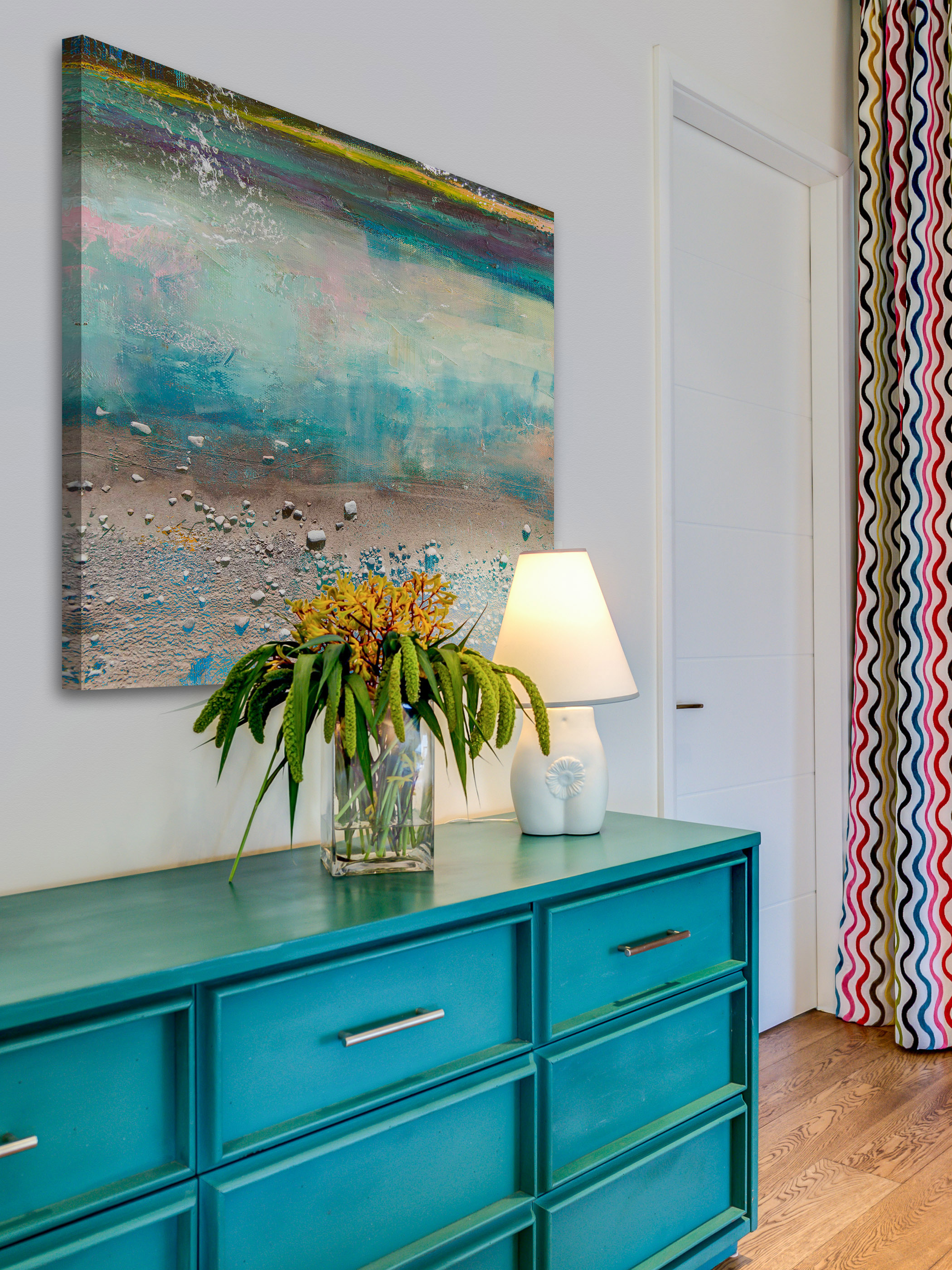 "Sand Pebbles" Painting Print on Wrapped Canvas
