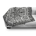 thumbnail image 3 of Ethnic Soft Flannel Fleece Throw Blanket, Mandala Floral Lace Oriental Paisley Design Lace Image Artwork, Cozy Plush for Indoor and Outdoor Use, 60" x 80", Charcoal Grey White, by Ambesonne, 3 of 6