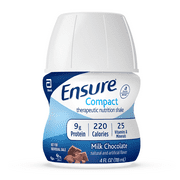 Ensure Compact Nutrition Shake, 9g of high-quality protein, Milk Chocolate, 4 fl oz, 24 Count