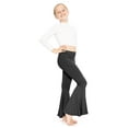 thumbnail image 2 of Stretch Is Comfort Girl's Poly/Spandex Stretch Bell Bottoms Flare Pants Black XX-Small, 2 of 6