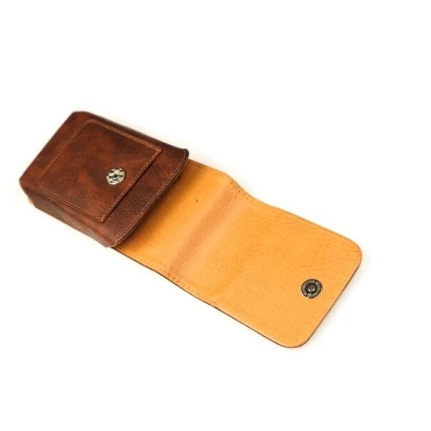 EVO 5.5" Vertical Leather Pouch - Brown