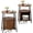 Walnut Set, variant on avobird Round End Tables Charging Station, Fluted Accent Side Table with Sliding Door, Mid-Century Modern Nightstand for Small Space Storage, Living Room, Bedroom,Sofa, Walnut