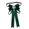 thumbnail image 2 of FVDPWYE Women Bow Tie Japanese Style Adjustable Jewelry Clothes Accessory Collar Tie Deep Green, 2 of 9