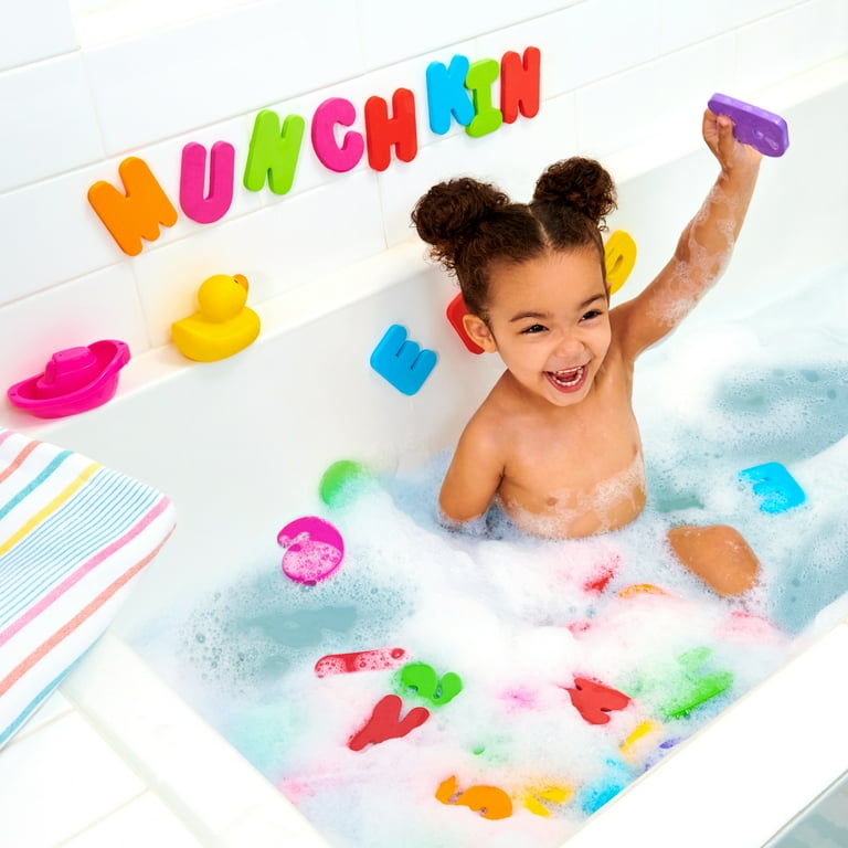 36Pcs Bath Letters And Numbers,Baby Bath Toys,Foam Letter Numbers Bath,Shape Learn Bathing Toy,Educational Bathroom Baby Shower Kids Toddlers Sensory Game Learning Bathtub Number Alphabet Toy Play Set