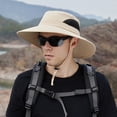 thumbnail image 3 of CSChome Sun Hat Wide Brim Breathable Mesh Drawstring Packable Windproof Protection Quick Drying Men Women Summer UV Fisherman Hat, 3 of 7