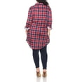 thumbnail image 3 of White Mark Women's Plus Size Plaid Tunic Top, 3 of 4