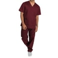 thumbnail image 4 of Medgear Scrubs Set - Unisex, Cargo Pants, V-Neck Top, Short Sleeve, Relaxed Fit, 4 of 6