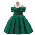 thumbnail image 2 of HAWEE Robe de Demoiselle d'Honneur pour Petite Fille, Nœud, Pageant, Fête, Mariage, Robes Formelles, Bal, Robes de Soirée pour 3-8 Ans, 2 of 7