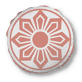thumbnail image 1 of China Chinese Red Flower Traditional Pattern Round Throw Pillow Home Decoration Cushion, 1 of 3