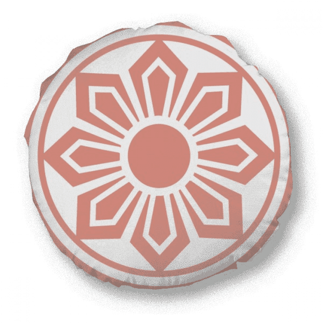 China Chinese Red Flower Traditional Pattern Round Throw Pillow Home Decoration Cushion