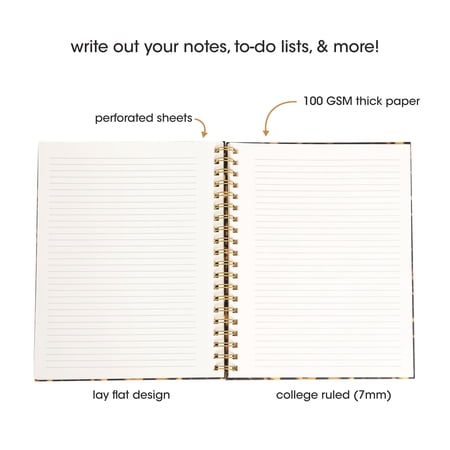Pearhead Tortoiseshell Spiral Notebook, College-Ruled, 8 x 10.5 Inches