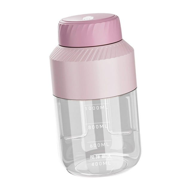 Licuadora portátil, exprimidor de cítricos, vaso para beber, botella deportiva, 100 ml, eléctrica Tapa única rosa