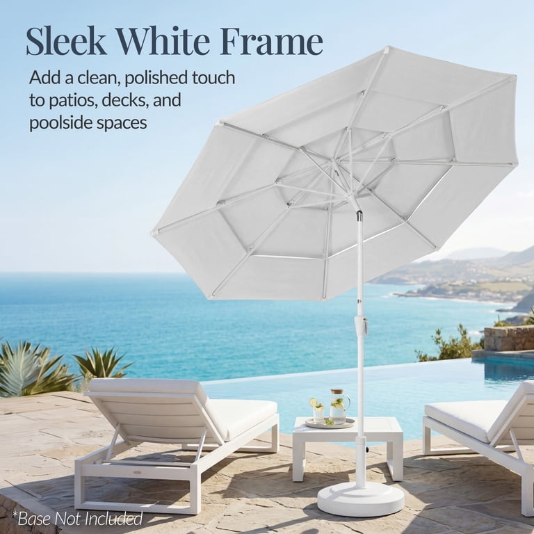 best patio market umbrella Choice Products 10ft Outdoor Umbrella, Outdoor Table Umbrella, Yard Umbrella, with 6 Sturdy Ribs, Push Button, Tilt and Crank No more harsh UV rays and sudden showers Ovios 10FT Patio Umbrella, Outdoor