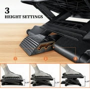 Adjustable Under Desk Footrest,Ergonomic Foot Stool for Under Desk at Work with Massage,3 Height Position 30 Degree Tilt Angle Adjustment,Back Pain Pressure Relief Leg Circulation Office Work Gift