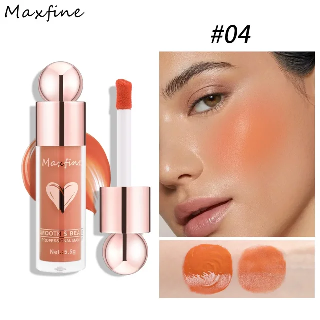 Heallor-colorete líquido mate, sombra de ojos, pigmento Facial, polvo duradero, crema Natural hermosa, naranja, melocotón, rubor raro, maquillaje