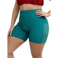 thumbnail image 1 of BeautyIn Women's Plus Size Swim Shorts High Waist Solid Swim Bottoms, 1 of 5