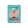 thumbnail image 2 of Cocktails Served Here Novelty Decor, Metal Wall Sign - 10x14 Inches, 2 of 4